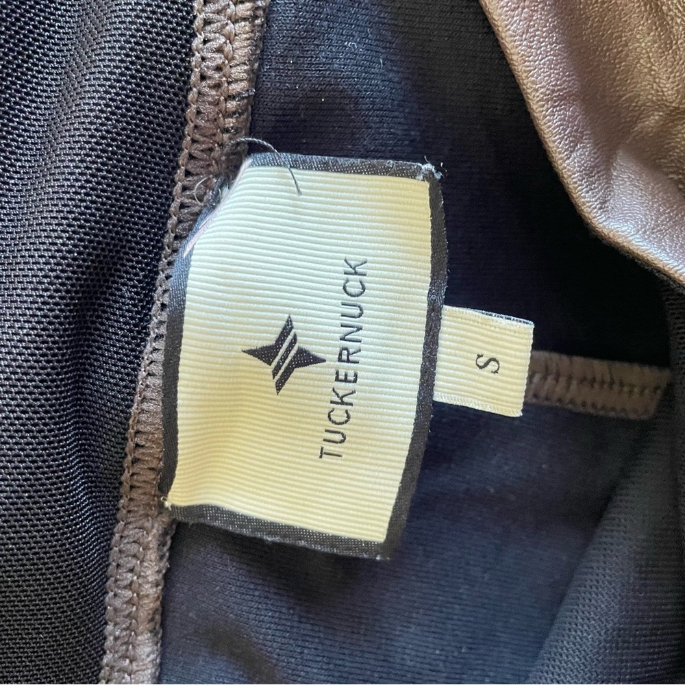 Tuckernuck Faux Leather Brown Leggings - Picture 6 of 7